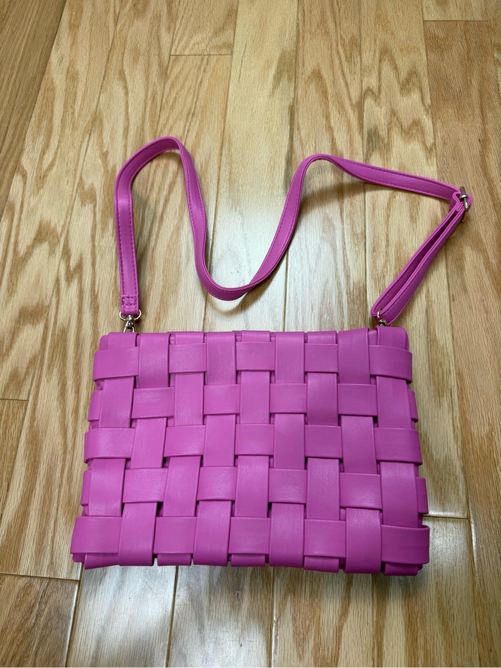 Anthropologie Lindy Woven Clutch pink - Picture 9 of 10